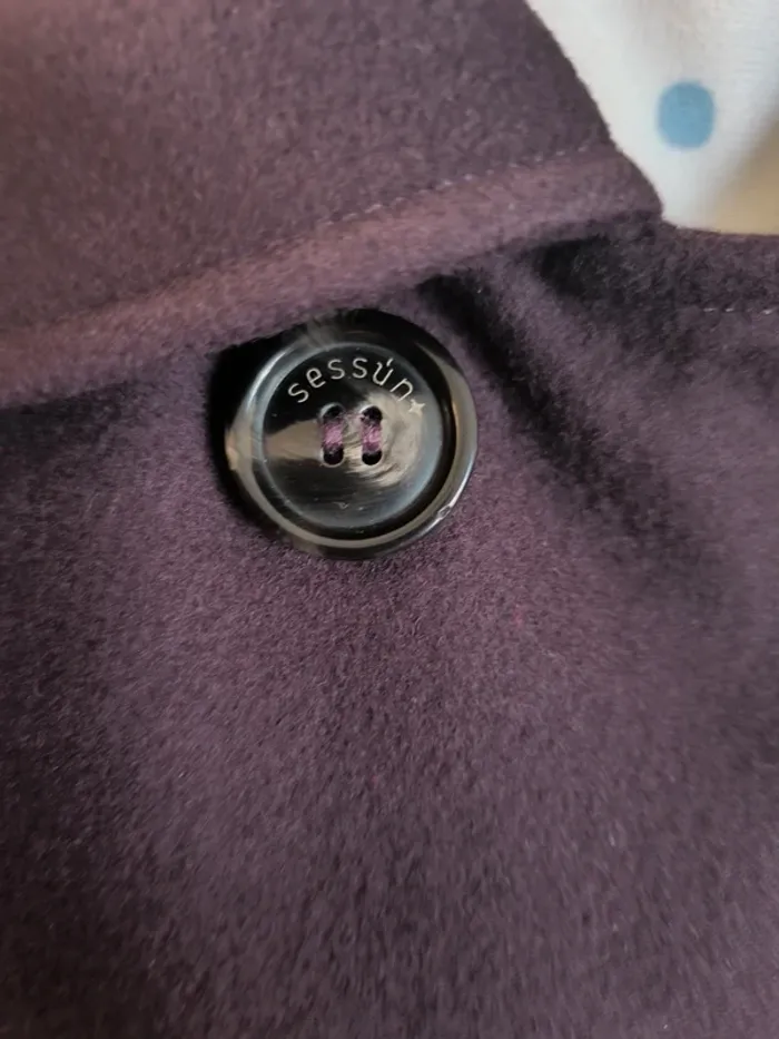 Magnifique manteau laine couleur prune - photo numéro 4