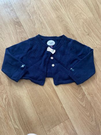 Boléro bleu marine fille 9-12 mois