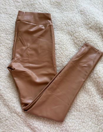 Legging similicuir marron polaire esmara très bon état