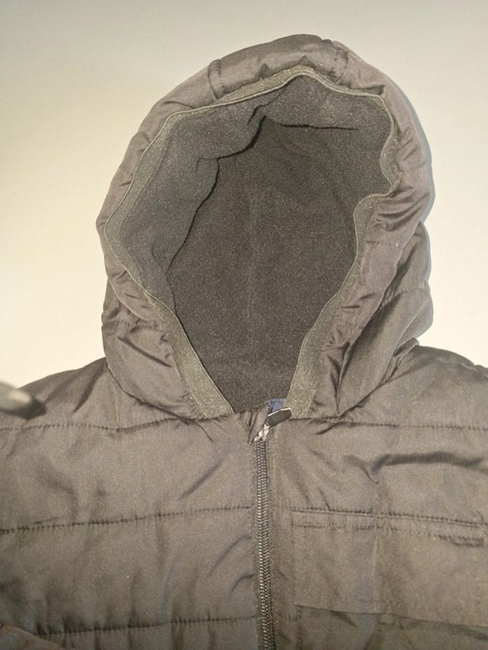 Doudoune à capuche doublure polaire - noir - photo numéro 5