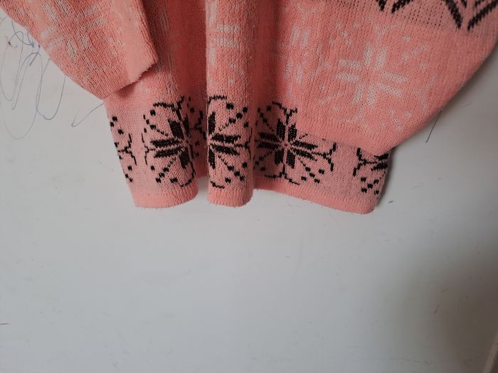 Pull moche de Noël vintage nounours rose Taille Unique - photo numéro 4