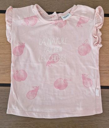Tee shirt rose tape à l'œil 18 mois