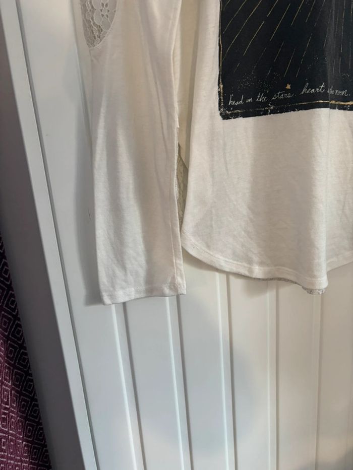 Tee-shirt manche longue dentelle Mudd XS - photo numéro 2