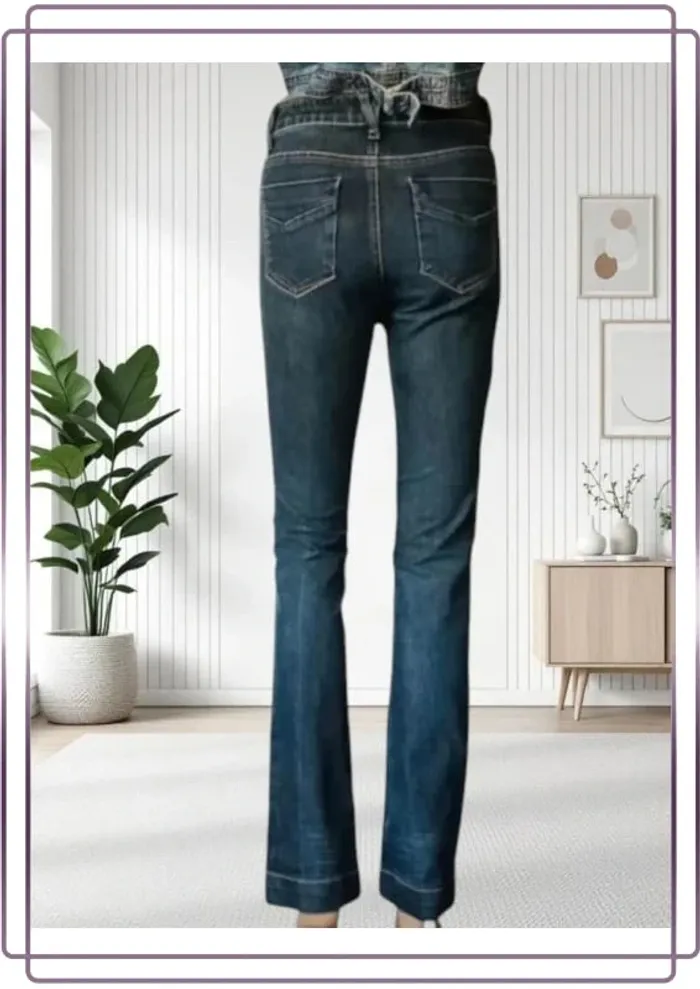 Jean Teddy Smith ,coupe slim fit ,taille haute ,extensible - photo numéro 4