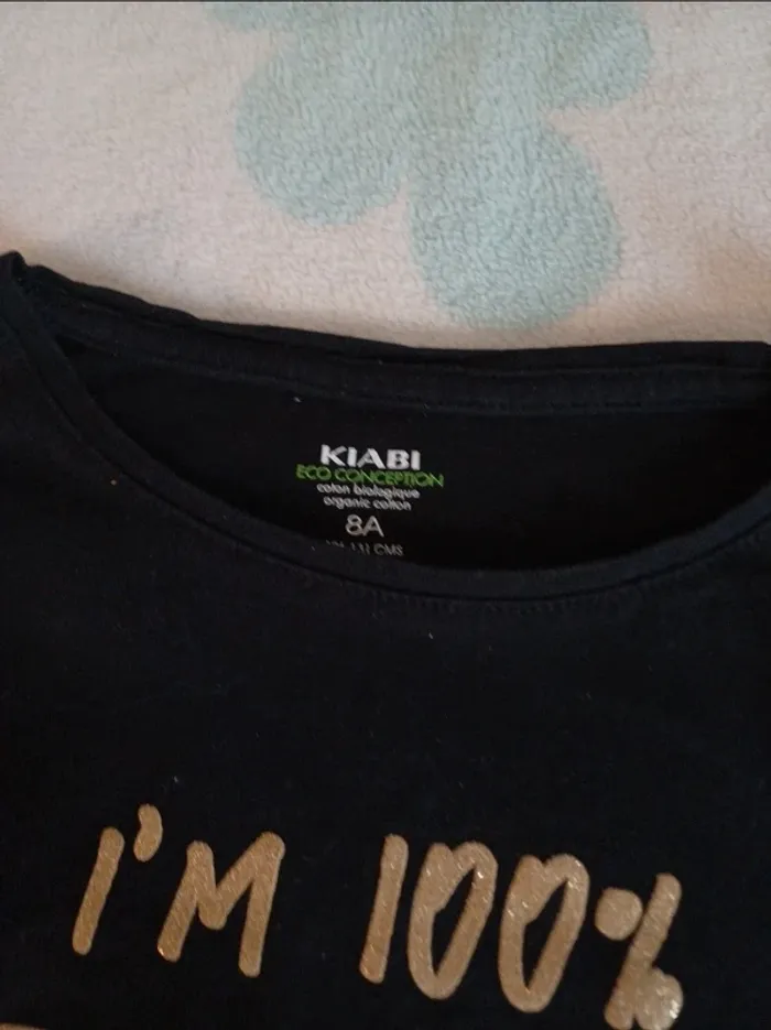 T-shirt noir 8 ans I'm 100% sparkling - photo numéro 2