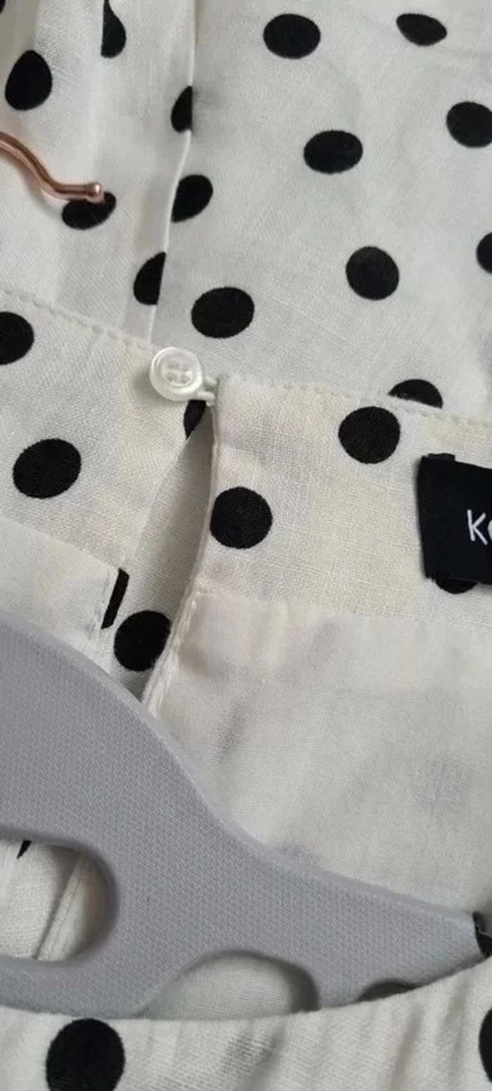 Robe midi à pois, 100% lin, kookai, taille 36 - photo numéro 5