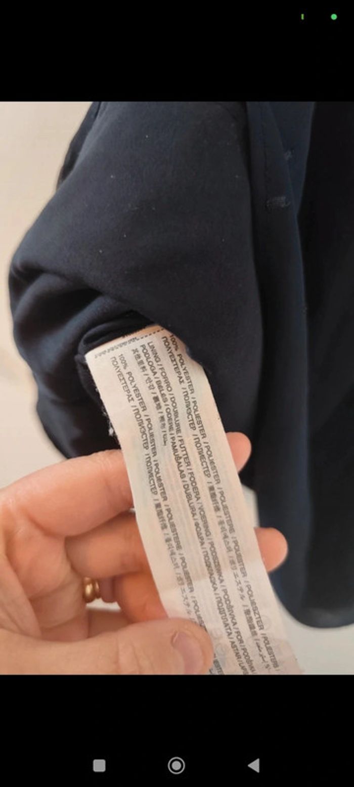 Robe bleu décolleté en voile taille S Mango - photo numéro 7