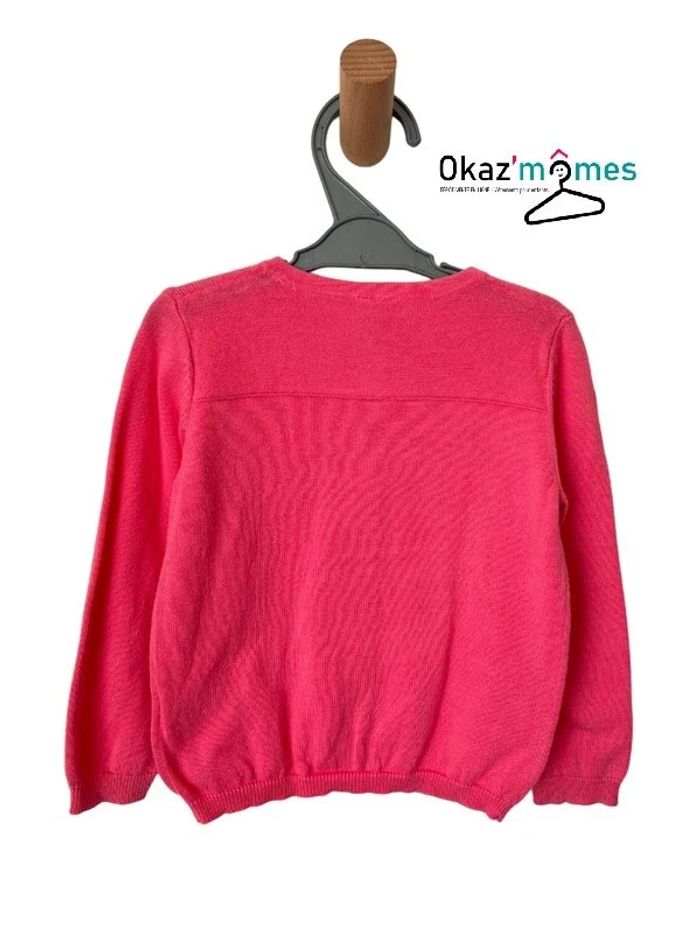 Gilet fin rose - Petit Bateau fille 24 mois (86cm) - photo numéro 3