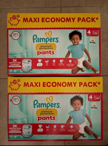 164 couches pampers premium protection pants taille 4