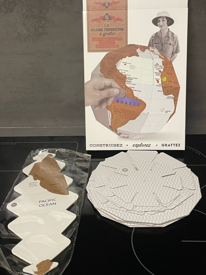 Puzzle globe terrestre à gratter - photo numéro 2