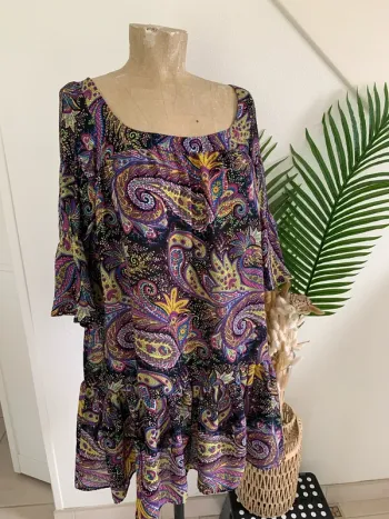 Jolie robe imprimée fluide femme