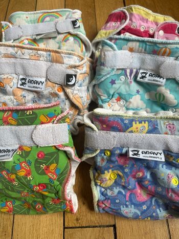 Lot couches lavables nuit XL – très bon état + 1 offerte