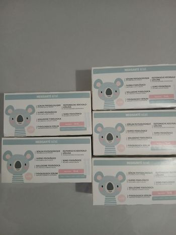 Lot de 5 boîtes sérum physiologique 