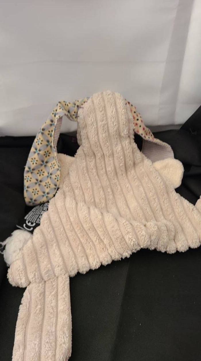 LES DEGLINGOS DOUDOU LAPIN LAPINOS PLAT ECRU - photo numéro 5