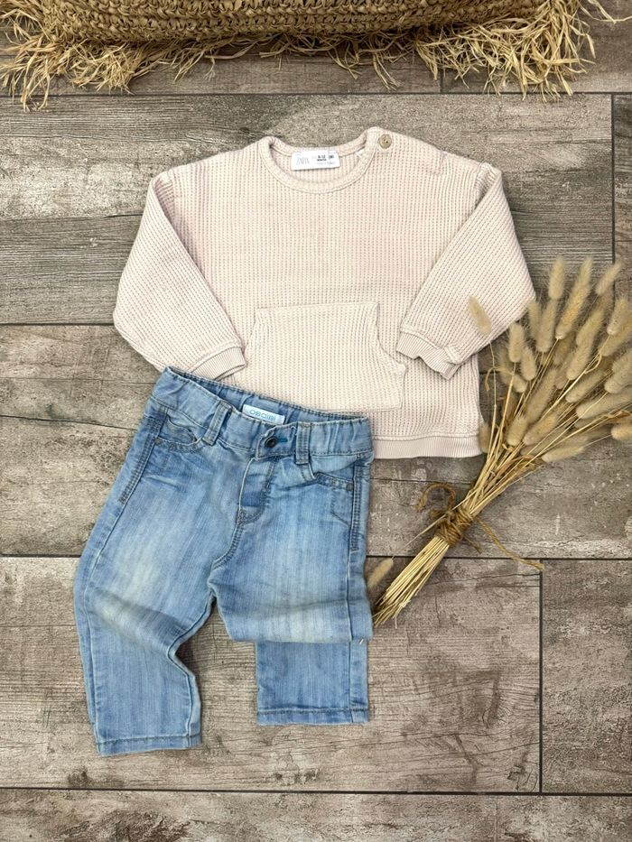 Ensemble pull et jean Zara obaibi 9/12 mois 80cm - photo numéro 10