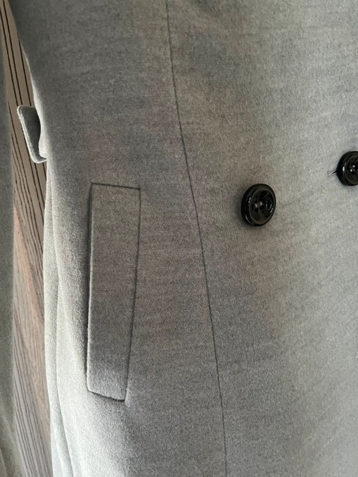 Manteau long femme gris Taille L - 40 - photo numéro 5