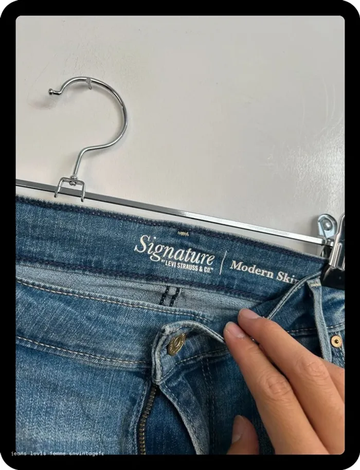 Jean Levi's Signature Femme Modern Skinny Bleu | Taille 22M FR52 | Défaut Fermeture | BP139 - photo numéro 3