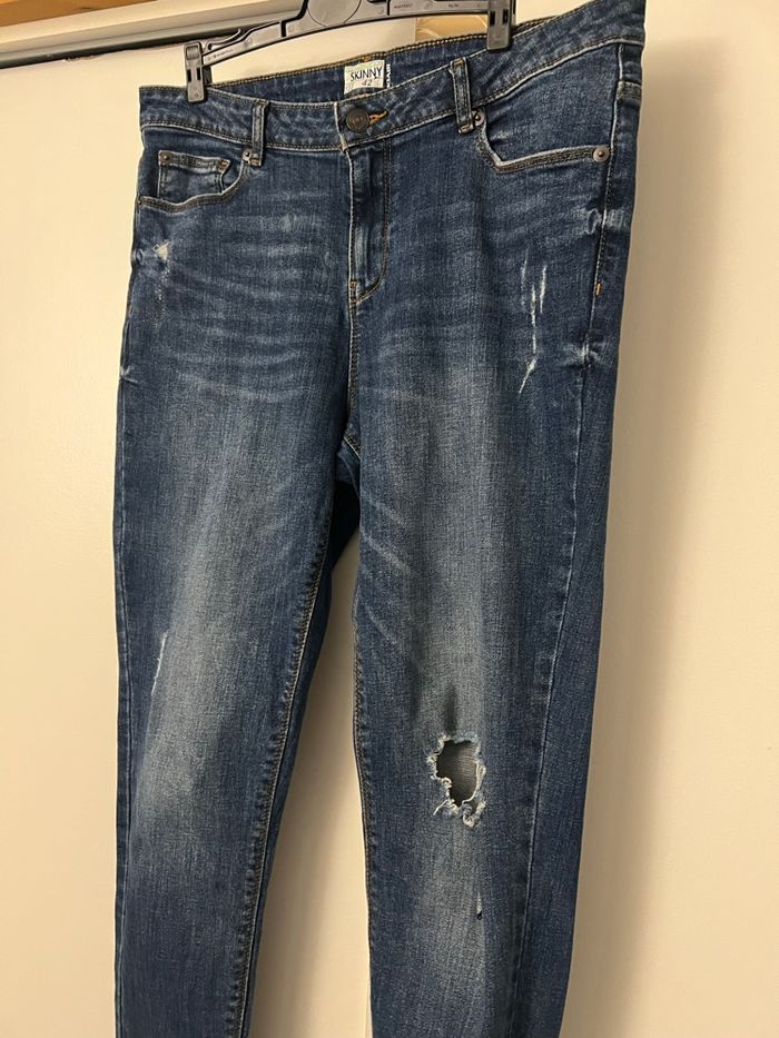 Jean skinny destroy bleu Kiabi - photo numéro 3