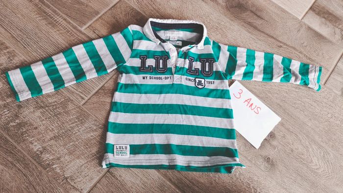 Magnifique polo lulu castagnette style rugby