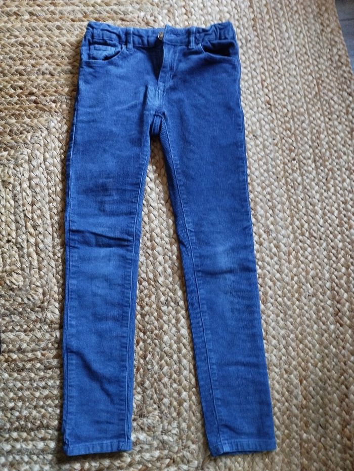 Pantalon Velours Bleu Mayoral Chic - Taille 14 Ans - Modèle TOP ST519 - Occasion Très Bon état