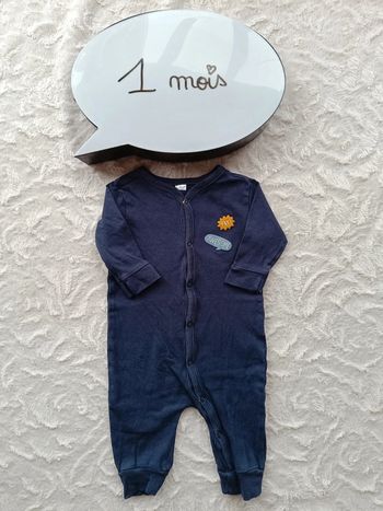 Pyjama sans pied combinaison été léger coton Garçon 1 mois Zeeman