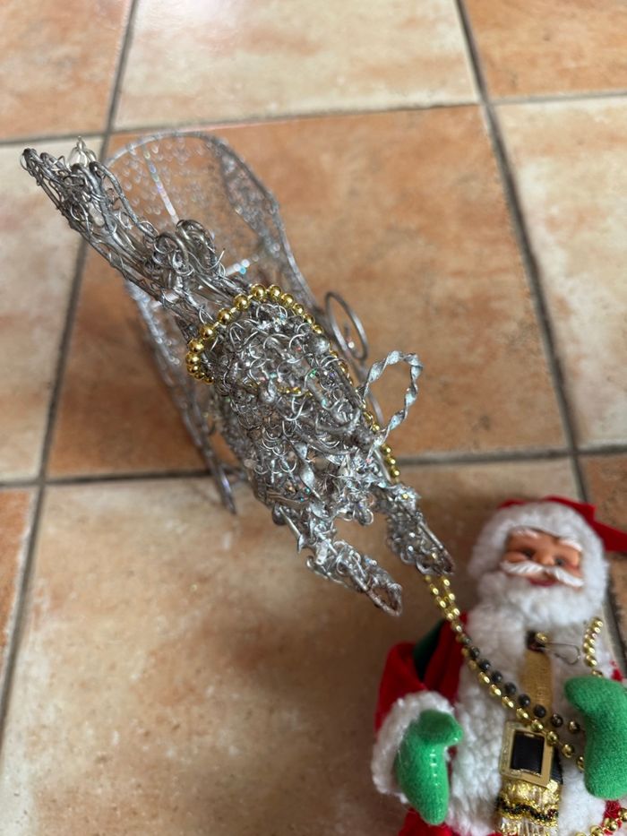 Lot décoration Noël  traîneau Père Noël et cerf - photo numéro 4