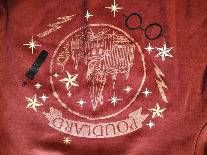 Sweat bordeaux manches longues 10ans Harry Potter - photo numéro 3