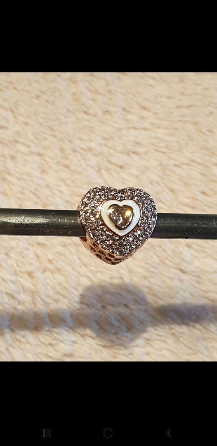 Charm Pandora  "Coeur Pavé Rose Scintillant" - photo numéro 8