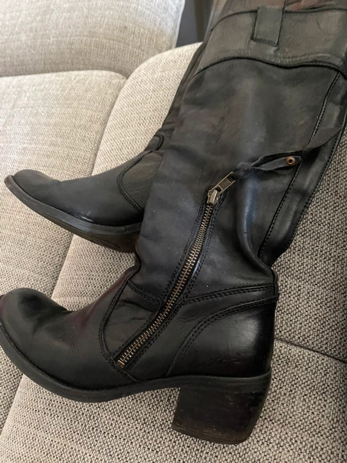 Bottes cuir kickers t37 - photo numéro 5
