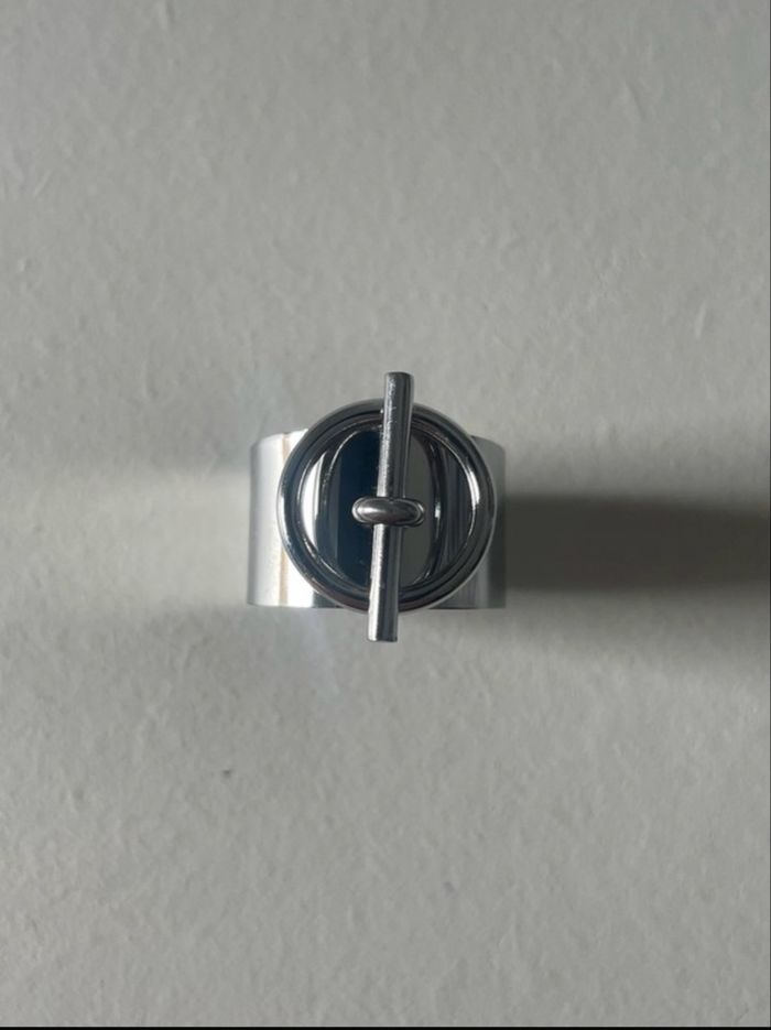 Bague argentée acier
