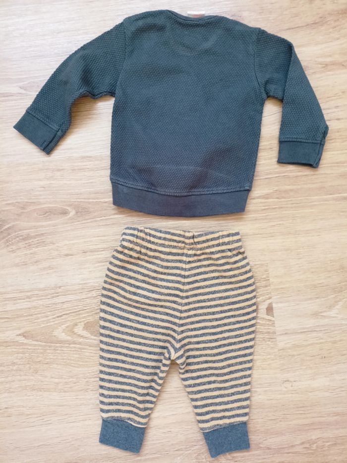 Ensemble 3 mois gris moutarde - photo numéro 5