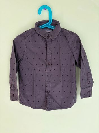 Chemise gris foncer losange