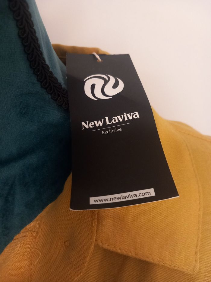 Robe chemise jaune à franges New Laviva - photo numéro 4