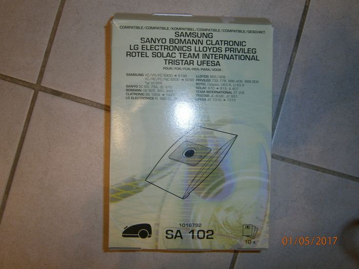 Boîte de 10 sacs aspirateur pour divers modèles