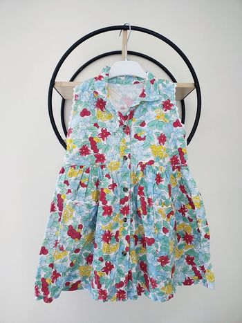 5 ans robe été vintage étiquette coupée 