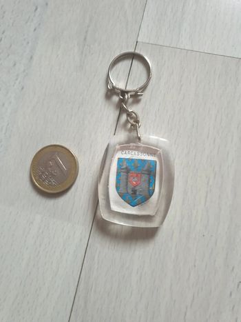 Magnifique porte clefs ancien vintage Carcassonne