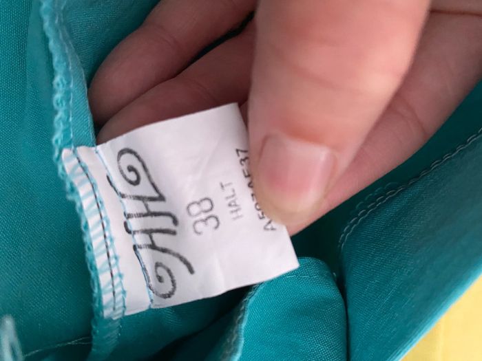 Jupe crayon turquoise Halogène Taille 38 - photo numéro 5