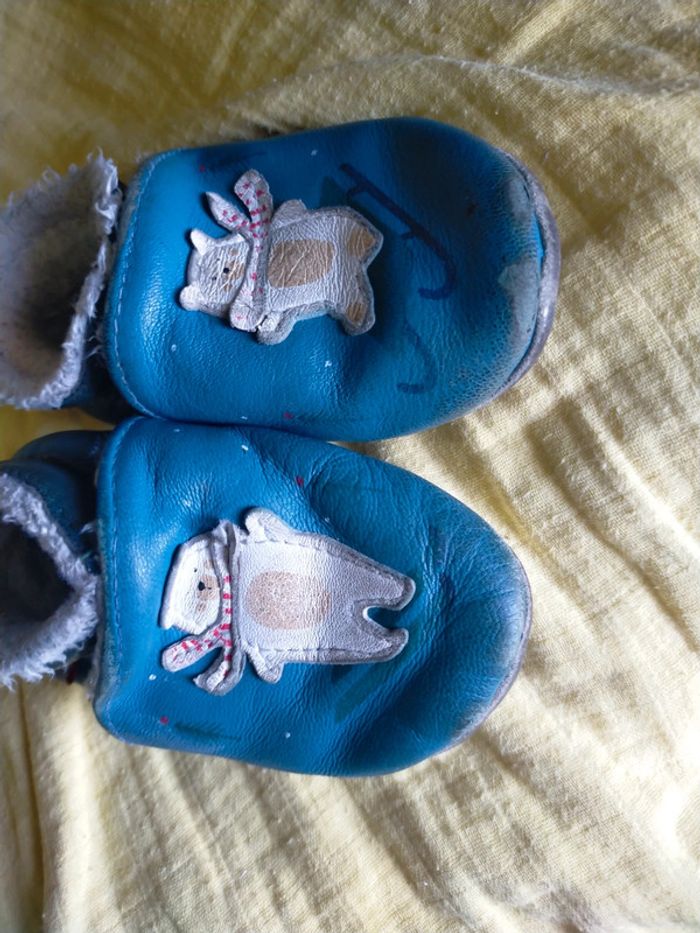 Chaussons tout cuir taille 22 - photo numéro 4