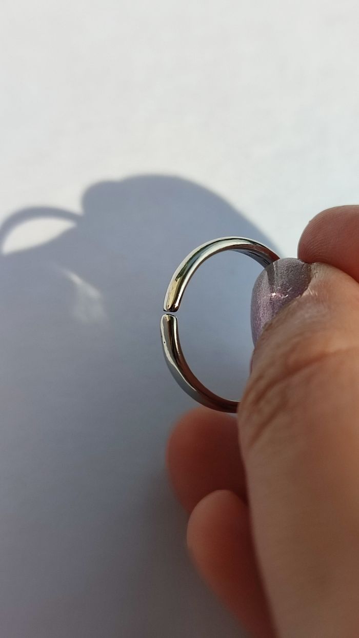 Bague stitch argenté acier inoxydable - photo numéro 2