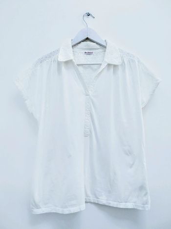 T-shirt blanc dentelle Anne Weyburn taille 46