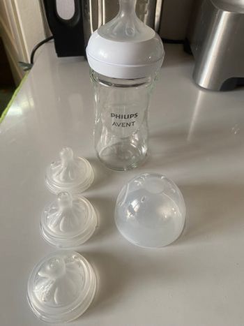 Biberon verre Phillips avent avec tetines