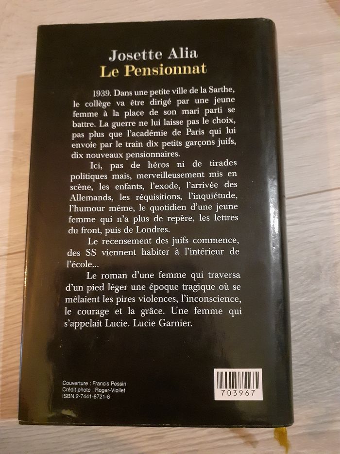Roman le pensionnat de josette alia - photo numéro 2