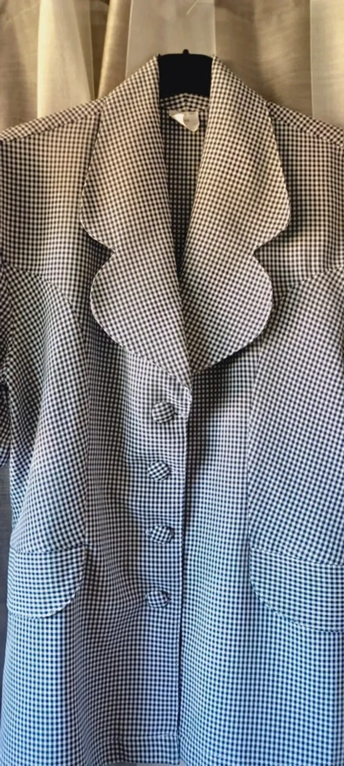 Ensemble tailleur jupe femme à carreaux - photo numéro 4
