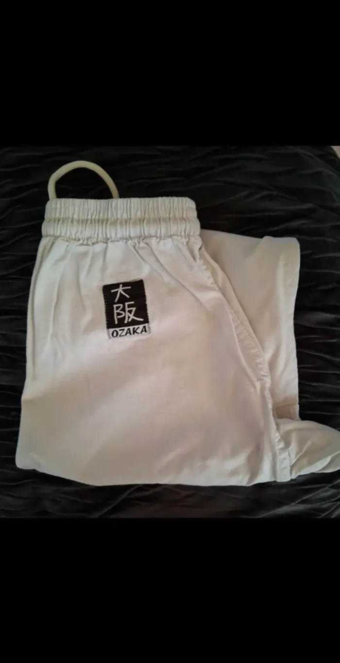 2 pantalons de kimono taille 8 ans - photo numéro 3
