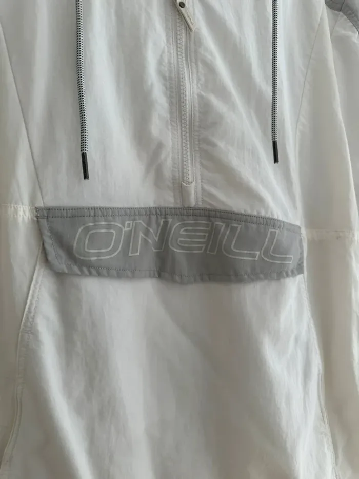 Veste coupe-vent O’Neill L – vintage, Style streetwear blanc & gris, état top - photo numéro 2