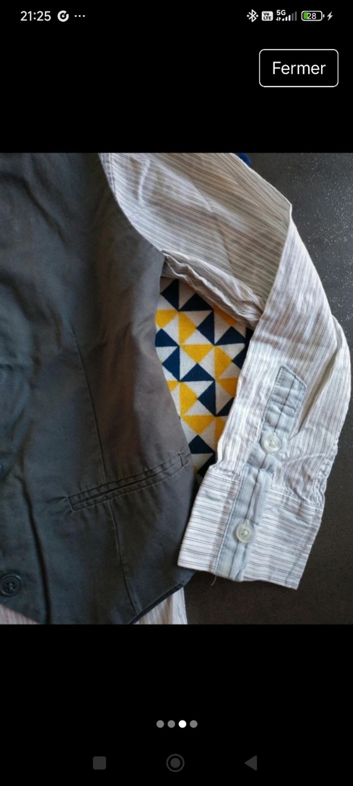 Chemise et gilet sans manche 8 ans - photo numéro 3