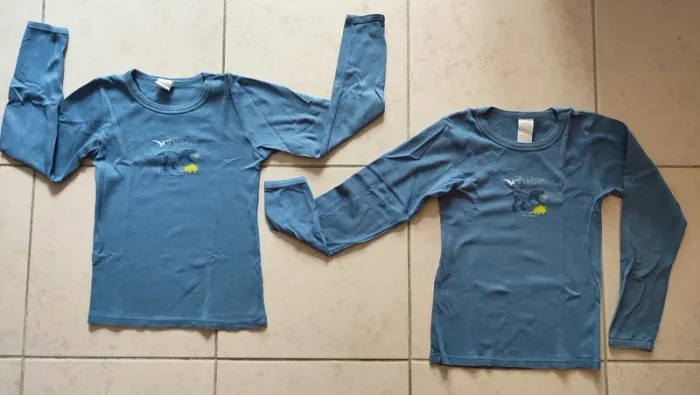 2 maillots de corps bleu Absorba T-rex 10 ans / 140 cm