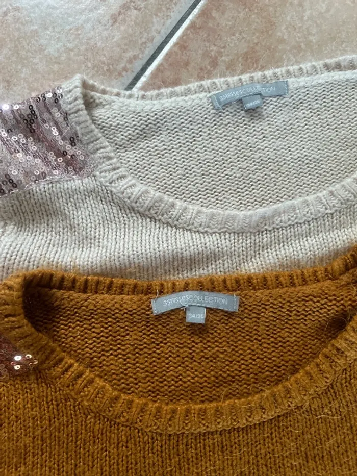 Lot de 2 pulls 3 suisses sequins 34/36 - photo numéro 2