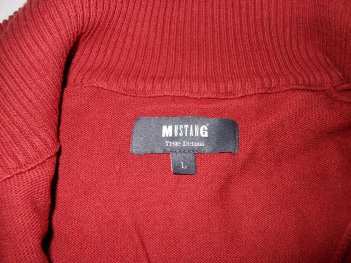 Gilet cardigan homme MUSTANG taille L couleur brique - photo numéro 3