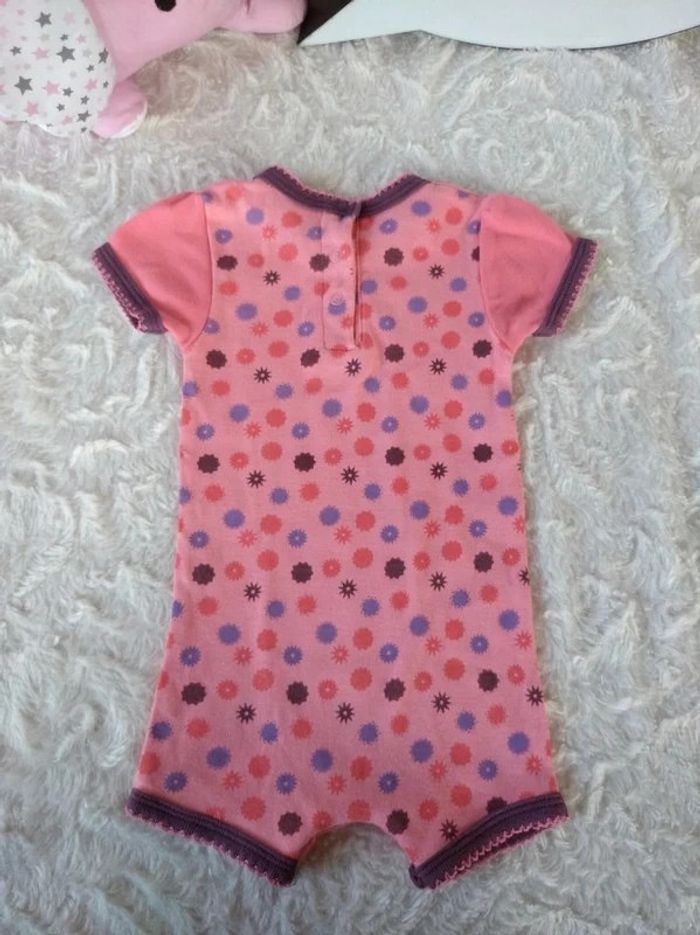 Barboteuse Combishort combinaison été Fille 3 mois Oiseaux Origami Kitchoun - photo numéro 7